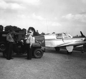 The Ohio State Highway patrol first used Jeeps and this Mooney aircraft in the 1940s. (SOURCE: State Highway Patrol)