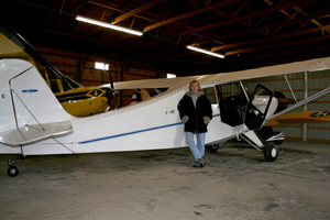 Gretchen Reed still flies the 65-hp Aeronca 7AC Champion.